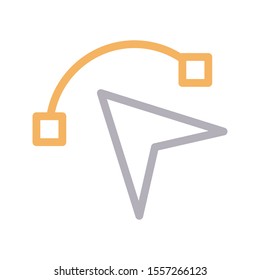 arrow vector colour line icon
