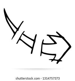 Arrow vector design icon. Sketch icon isolated on background. Hand drawn sketch. - Vector