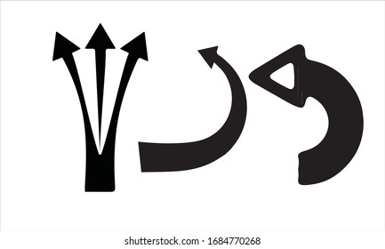 Estilo de icono de diseño vectorial de flecha 