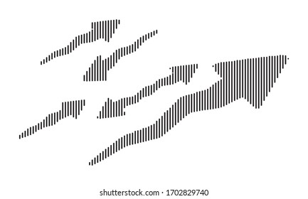 Formas de diseño vectorial de flecha color negro