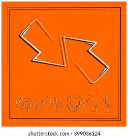 arrow vector drawing set