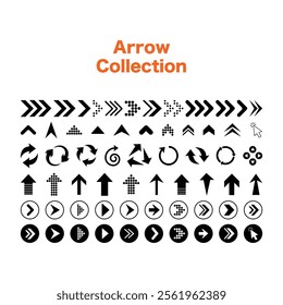 Arrow vector elements collection sign symbol