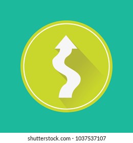 Arrow vector flat icon logo button design illustration emblem isolated element collection