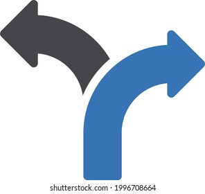 arrow vector glyph color icon