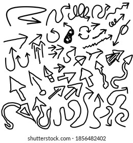 arrow vector hand drawn, arrow vector on white background