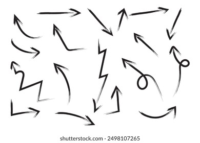 Arrow vector hand-drawn sketch icon set