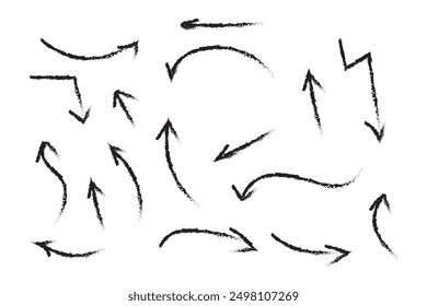 Arrow vector hand-drawn sketch icon set