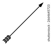Arrow vector icon. Archery illustration sign. Archer symbol. Bow and arrows logo. Arrow for bow.