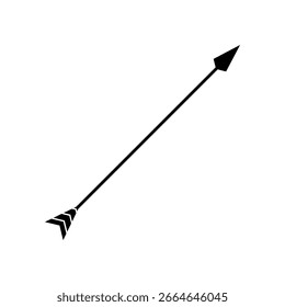 Arrow vector icon. Archery illustration sign. Archer symbol. Bow and arrows logo. Arrow for bow.