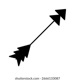 Arrow vector icon. Archery illustration sign. Archer symbol. Bow and arrows logo. Arrow for bow.