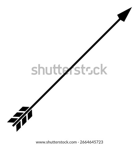 Arrow vector icon. Archery illustration sign. Archer symbol. Bow and arrows logo. Arrow for bow.