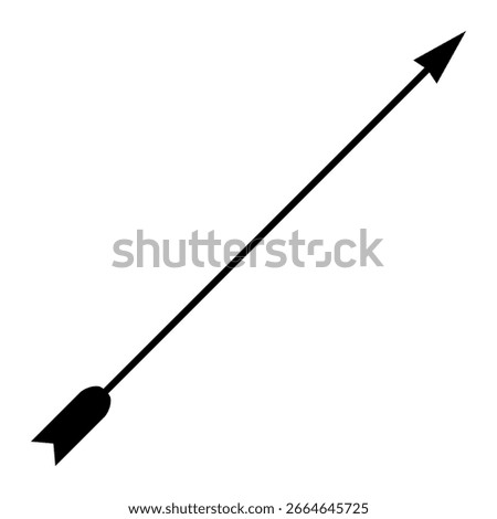Arrow vector icon. Archery illustration sign. Archer symbol. Bow and arrows logo. Arrow for bow.