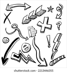 dibujo de icono de vector de flecha