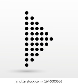 Arrow vector icon.  black vector arrow