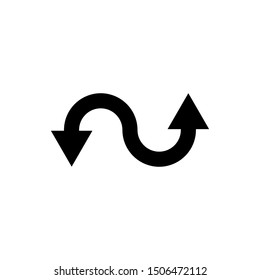 Arrow vector icon. Arrow black icon. Black arrow icon isolated on white background. Eps10