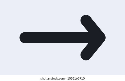 Arrow Vector Icon In Bold Line Smooth Edges