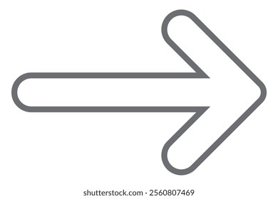 Arrow vector icon in bold line smooth edges