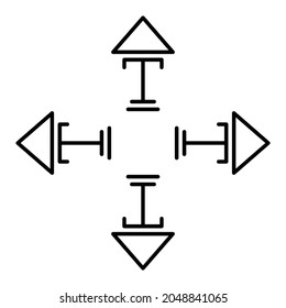 Flecha: vector de flecha, icono de flecha y botón de flecha. Blanco y negro. 