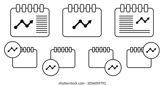 Arrow vector icon in calender set illustration for ui and ux, website or mobile application