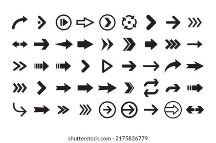 Arrow vector icon collection. Set of arrow elements for design.