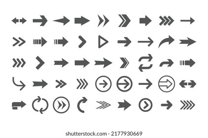 Arrow vector icon collection. Set of arrow elements for design.