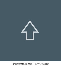 Up Arrow vector icon. Up Arrow concept stroke symbol design. Thin graphic elements vector illustration, outline pattern for your web site design, logo, UI. EPS 10.