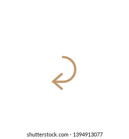arrow vector icon with curve