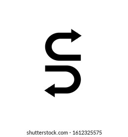 Arrow vector icon. Direction symbol icon hint