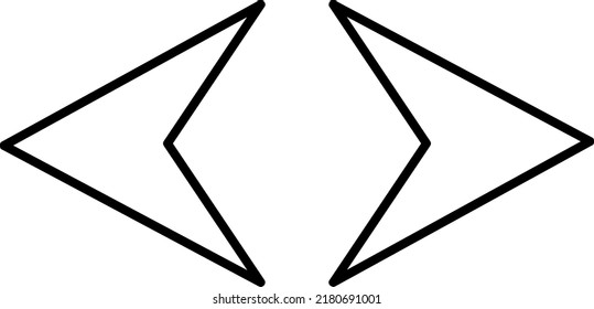 Icono de vector de flecha. Icono de símbolo de dirección, pistas
