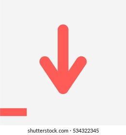 arrow vector icon, down