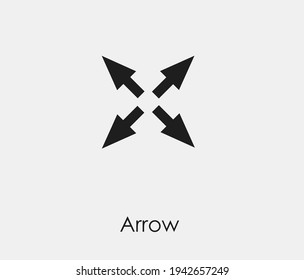 Arrow vector icon. Editable stroke. Symbol in Line Art Style for Design, Presentation, Website or Apps Elements. Pixel vector graphics - Vector