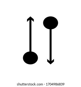 
icono de vector de flecha para los pasos 10