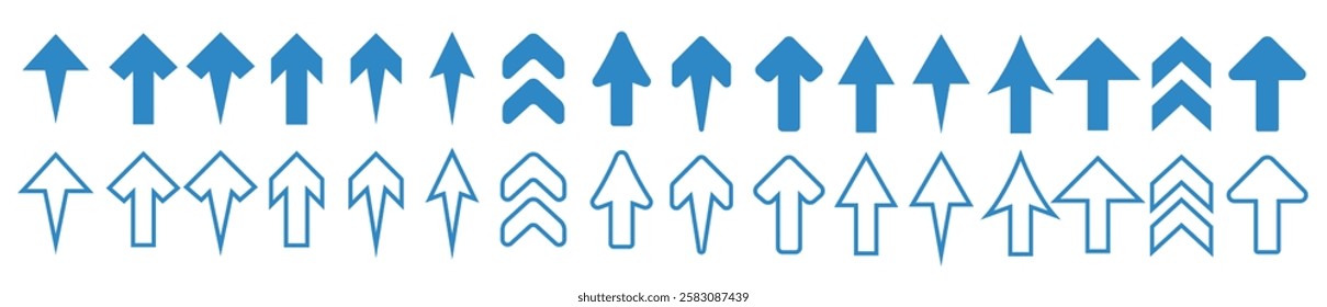 Arrow Up vector icon EPS10.