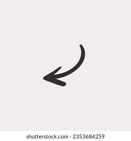 Arrow vector icon flat background