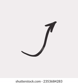 Arrow vector icon flat background