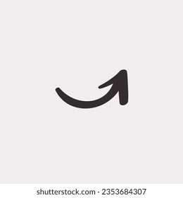 Arrow vector icon flat background