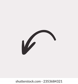 Arrow vector icon flat background