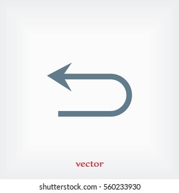 Arrow Vector Icon, flat design best vector icon