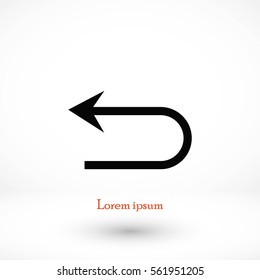 Arrow Vector Icon, flat design best vector icon