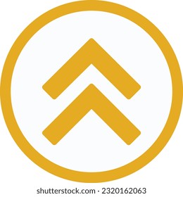 Up Arrow Vector Icon Flat Style