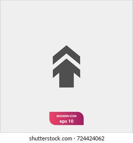 up arrow vector icon, flat symbol, simple and modern illustration sign