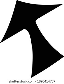 PfeilVektorsymbol. Handzeichnung auf weißem Hintergrund.