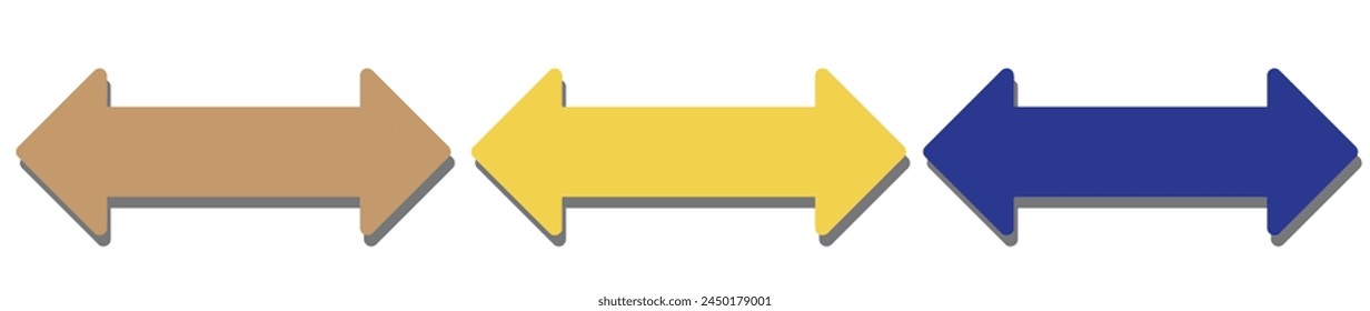 Icono de Vector de flecha. Horizontal flecha de dos puntas.