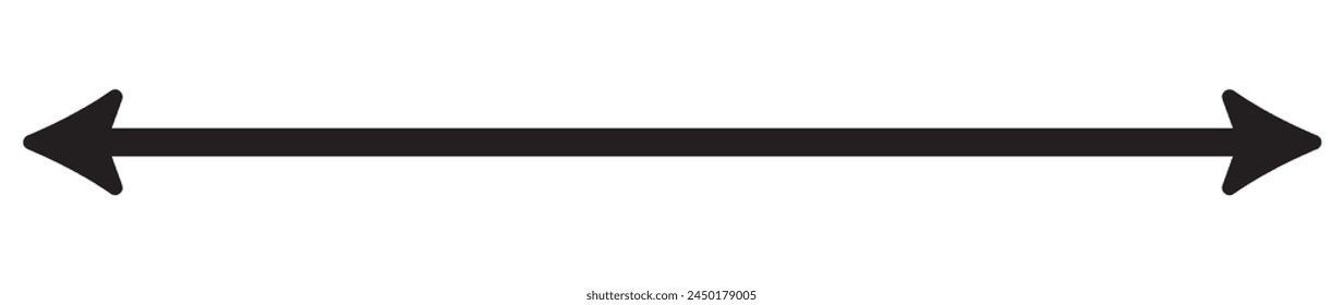 Arrow vector icon. Horizontal double-headed arrow.