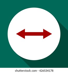 Arrow vector icon.
Horizontal double-headed arrow.
