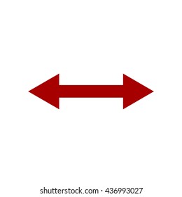 Arrow vector icon.Horizontal double-headed arrow.
