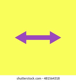 Arrow vector icon.
Horizontal double-headed arrow.