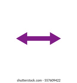 Arrow vector icon.
Horizontal double-headed arrow.