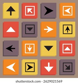 diseño de ilustración de icono de Vector de flecha. Diseño de flecha para Plan de negocios de educación y Elementos de tecnología digital