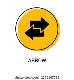 Arrow vector. Arrow icon illustration on white background. Stock vector.